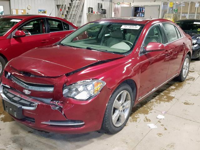 1G1ZD5EB7AF130285 - 2010 CHEVROLET MALIBU 2LT MAROON photo 2