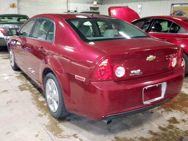 1G1ZD5EB7AF130285 - 2010 CHEVROLET MALIBU 2LT MAROON photo 3