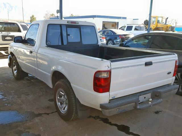 1FTYR10D02PB73318 - 2002 FORD RANGER WHITE photo 3