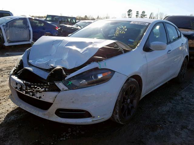 1C3CDFAA4GD728830 - 2016 DODGE DART SE WHITE photo 2