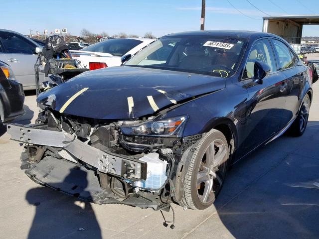 JTHBA1D24H5053062 - 2017 LEXUS IS 200T BLUE photo 2