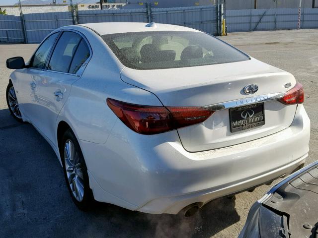 JN1EV7AP4JM592060 - 2018 INFINITI Q50 LUXE WHITE photo 3