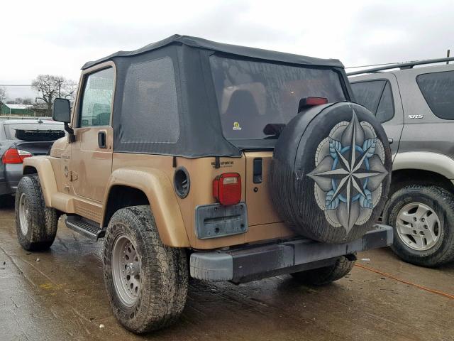 1J4FY49SXXP432945 - 1999 JEEP WRANGLER / TAN photo 3