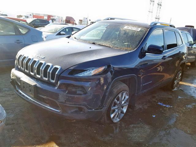 1C4PJMDB3EW175264 - 2014 JEEP CHEROKEE L BLUE photo 2