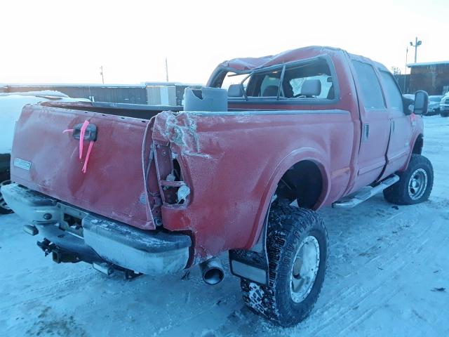 1FTWW31P66ED69575 - 2006 FORD F350 SRW S RED photo 4