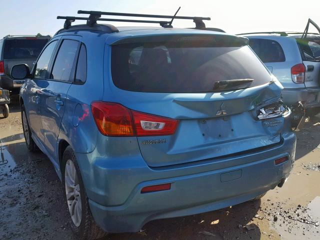 JA4AP4AU6BZ022909 - 2011 MITSUBISHI OUTLANDER BLUE photo 3