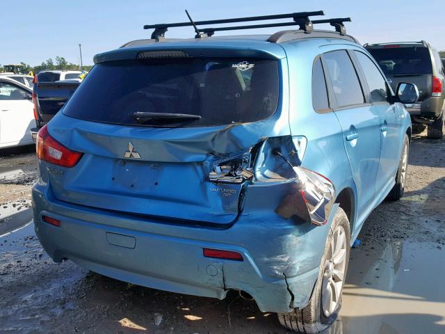 JA4AP4AU6BZ022909 - 2011 MITSUBISHI OUTLANDER BLUE photo 4