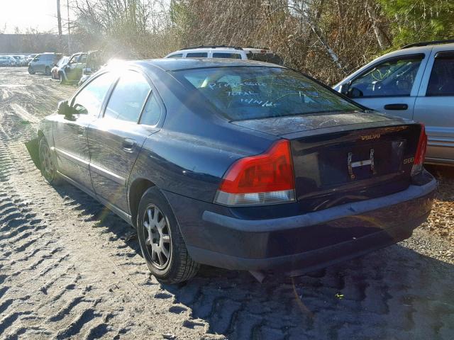 YV1RS61R722096924 - 2002 VOLVO S60 BLUE photo 3