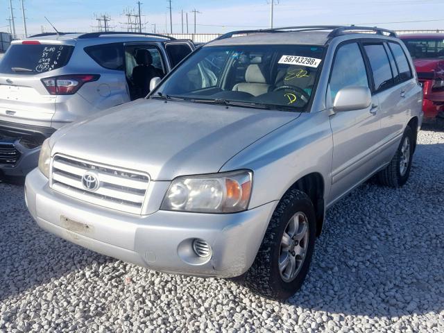 JTEDP21A250066021 - 2005 TOYOTA HIGHLANDER SILVER photo 2