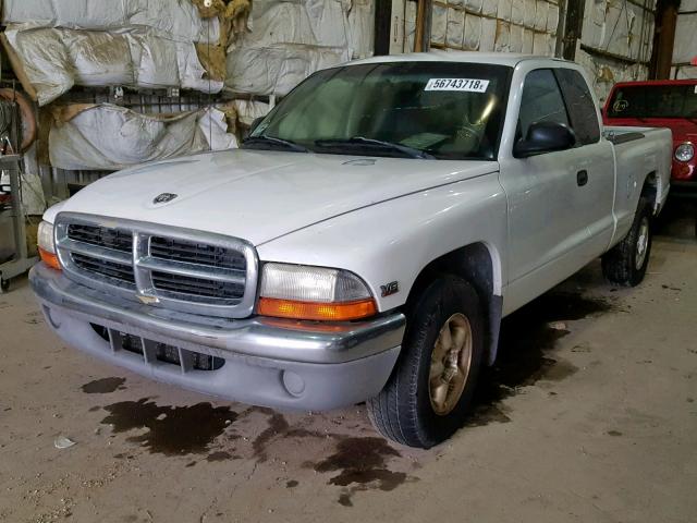 1B7GL23X2VS173895 - 1997 DODGE DAKOTA WHITE photo 2