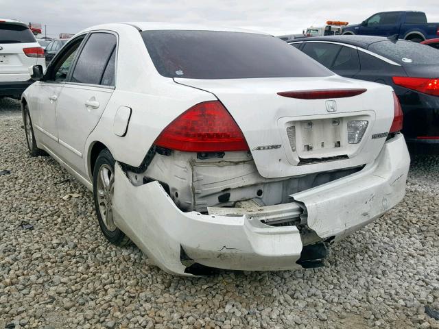 1HGCM56376A173101 - 2006 HONDA ACCORD SE WHITE photo 3