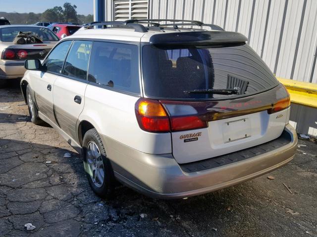 4S3BH665227666679 - 2002 SUBARU LEGACY OUT WHITE photo 3