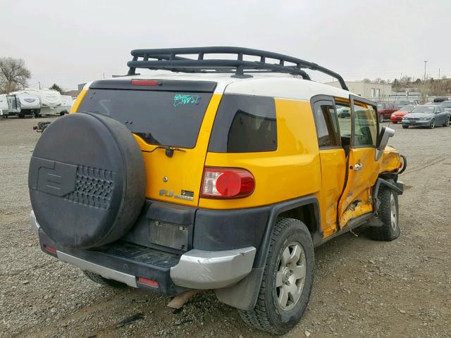 JTEBU11F78K008307 - 2008 TOYOTA FJ CRUISER YELLOW photo 4