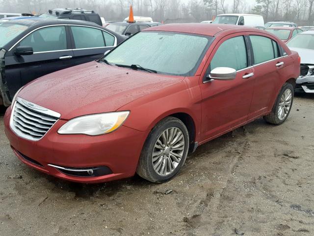 1C3CCBCG3CN184449 - 2012 CHRYSLER 200 LIMITE RED photo 2