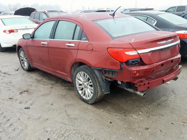 1C3CCBCG3CN184449 - 2012 CHRYSLER 200 LIMITE RED photo 3