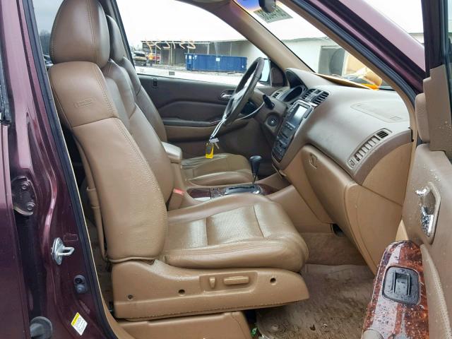 2HNYD186X1H535852 - 2001 ACURA MDX TOURIN BURGUNDY photo 5