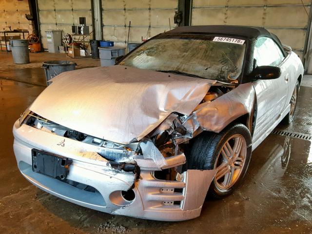 4A3AE55H43E188558 - 2003 MITSUBISHI ECLIPSE SP SILVER photo 2