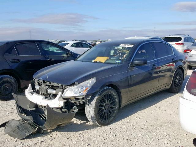 JNKCV61EX9M308776 - 2009 INFINITI G37 BASE BLUE photo 2