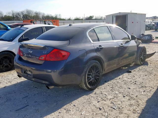 JNKCV61EX9M308776 - 2009 INFINITI G37 BASE BLUE photo 4