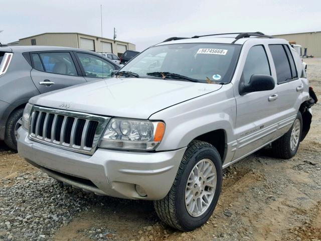 1J4GW58J04C387574 - 2004 JEEP GRAND CHER SILVER photo 2