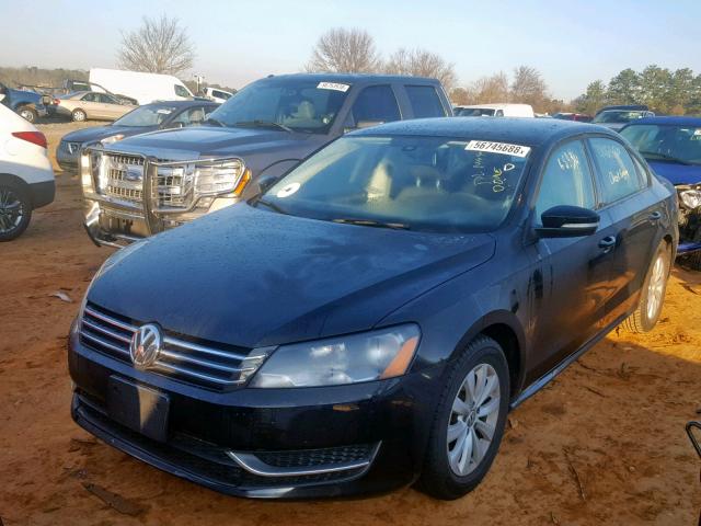 1VWAH7A36DC059179 - 2013 VOLKSWAGEN PASSAT S BLACK photo 2