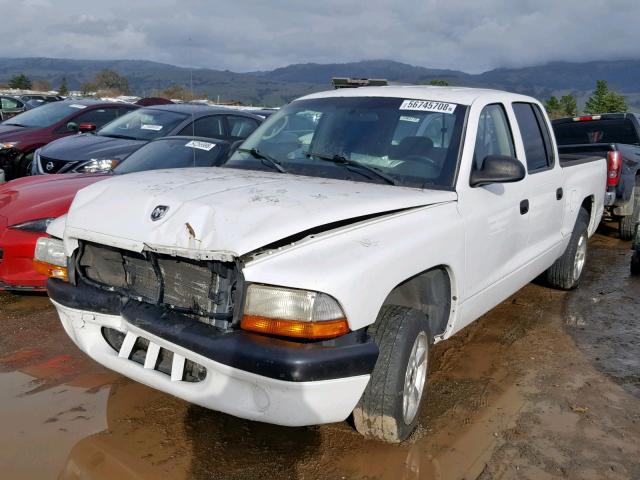 1B7HL38X12S624698 - 2002 DODGE DAKOTA QUA WHITE photo 2