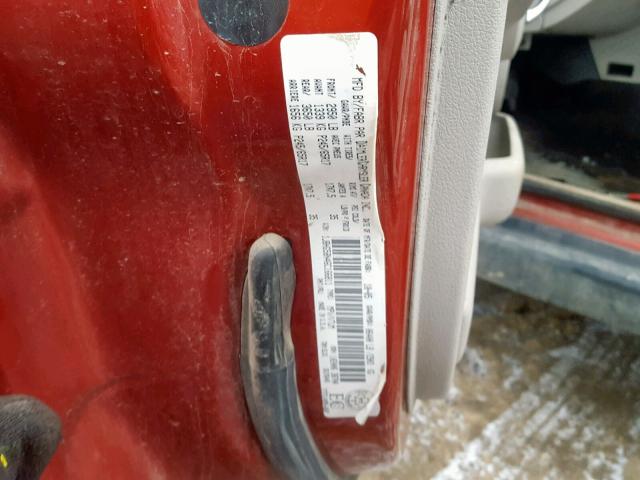 1J8HG58N46C166811 - 2006 JEEP COMMANDER RED photo 10