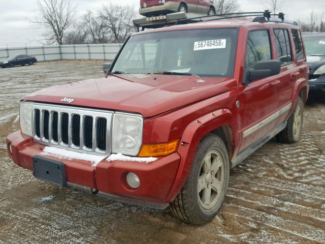 1J8HG58N46C166811 - 2006 JEEP COMMANDER RED photo 2