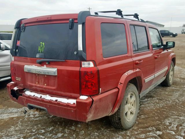 1J8HG58N46C166811 - 2006 JEEP COMMANDER RED photo 4