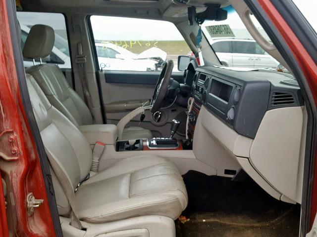 1J8HG58N46C166811 - 2006 JEEP COMMANDER RED photo 5