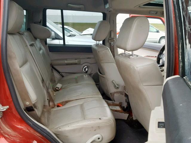 1J8HG58N46C166811 - 2006 JEEP COMMANDER RED photo 6