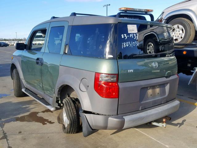 5J6YH28553L000726 - 2003 HONDA ELEMENT EX GREEN photo 3