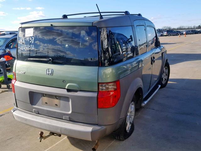 5J6YH28553L000726 - 2003 HONDA ELEMENT EX GREEN photo 4