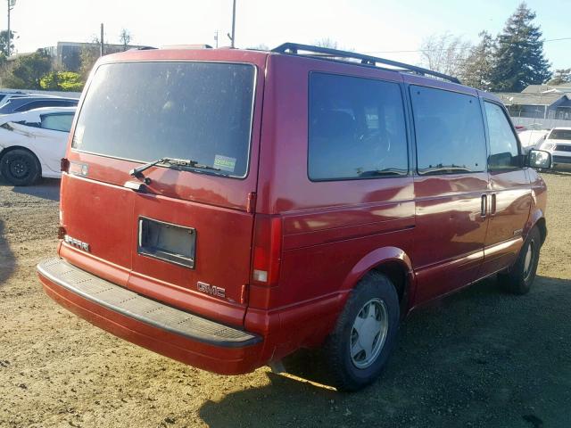 1GKDM19W9WB504437 - 1998 GMC SAFARI XT RED photo 4