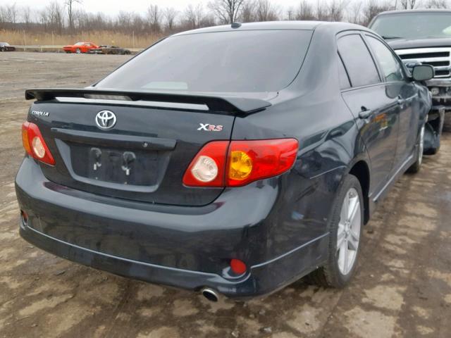 1NXBE40E19Z020739 - 2009 TOYOTA COROLLA XR BLACK photo 4