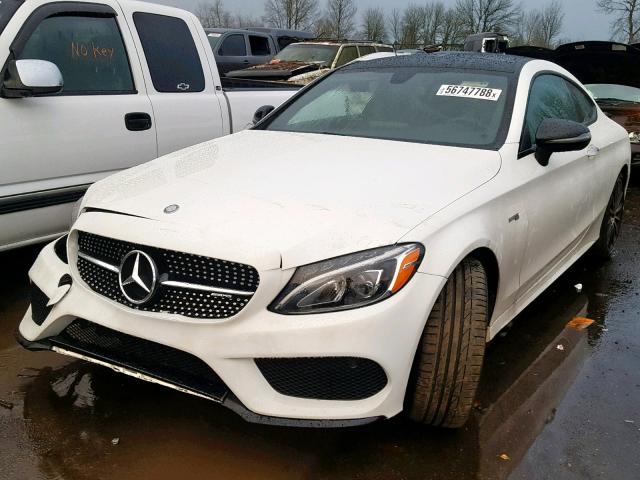 WDDWJ6EB9HF442343 - 2017 MERCEDES-BENZ C 43 4MATI WHITE photo 2