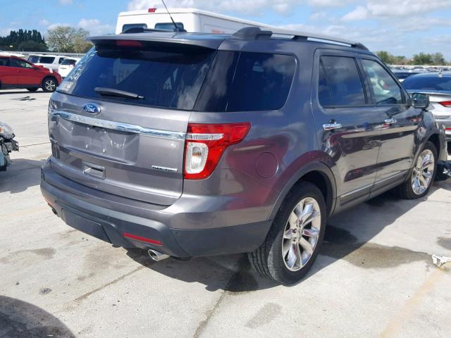 1FM5K7F86DGA65613 - 2013 FORD EXPLORER L CHARCOAL photo 4