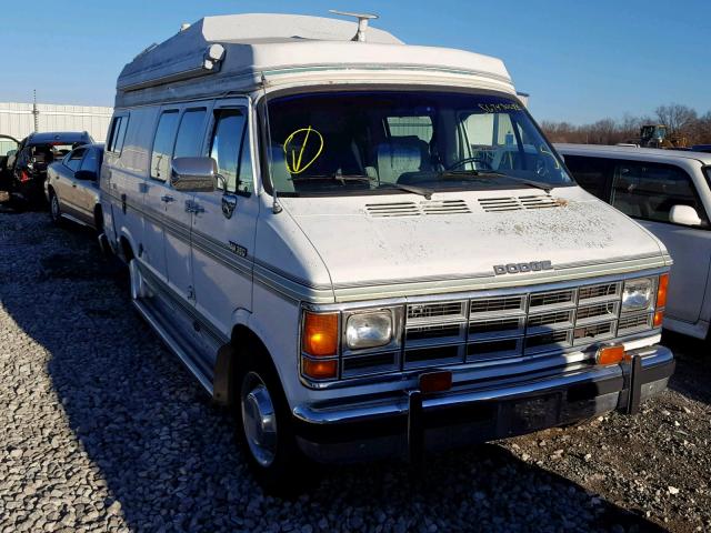 2B6KB31Z3MK111573 - 1991 DODGE RAM VAN B3 WHITE photo 1