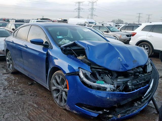 1C3CCCBB6FN614359 - 2015 CHRYSLER 200 S BLUE photo 1