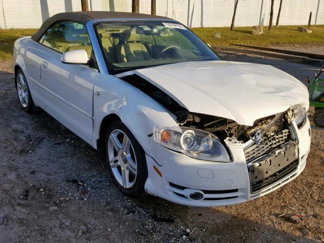 WAUDF48H07K023114 - 2007 AUDI A4 2.0T CA WHITE photo 1