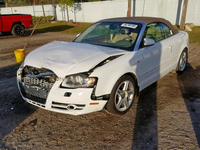 WAUDF48H07K023114 - 2007 AUDI A4 2.0T CA WHITE photo 2