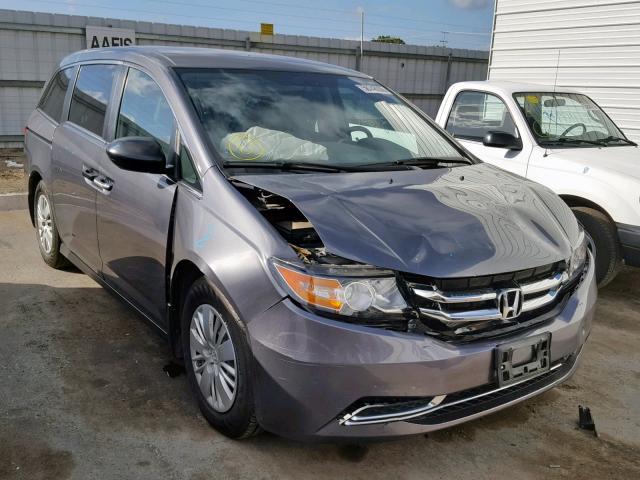 5FNRL5H2XEB118714 - 2014 HONDA ODYSSEY LX GRAY photo 1