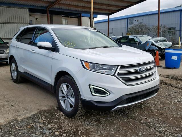 2FMPK4J90HBC11072 - 2017 FORD EDGE SEL WHITE photo 1