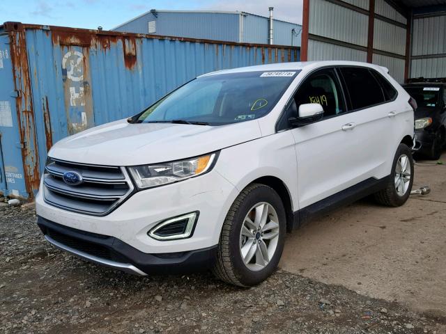 2FMPK4J90HBC11072 - 2017 FORD EDGE SEL WHITE photo 2