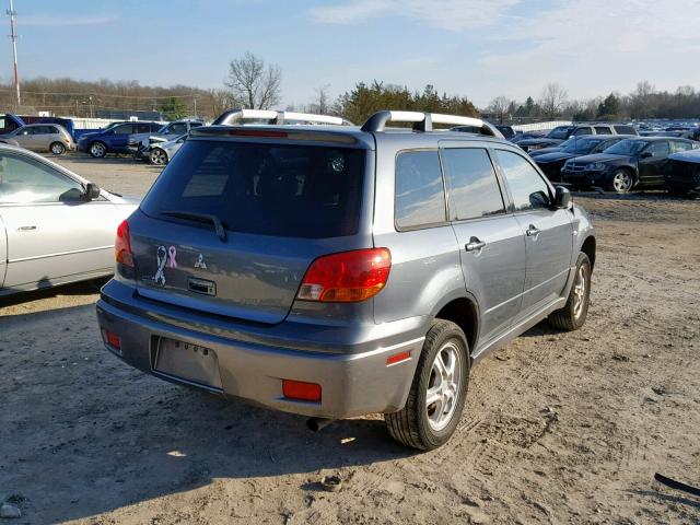 JA4LZ31F84U039788 - 2004 MITSUBISHI OUTLANDER GRAY photo 4