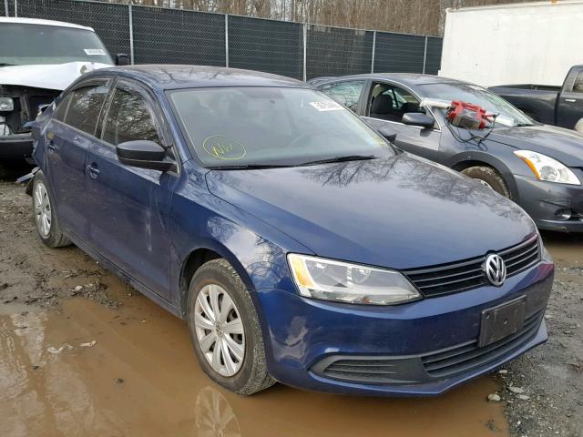 3VW2K7AJ8EM381780 - 2014 VOLKSWAGEN JETTA BASE BLUE photo 1