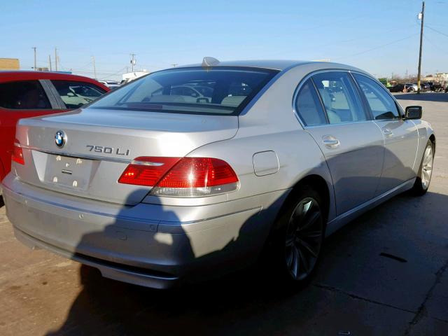 WBAHN835X8DT77477 - 2008 BMW 750 LI SILVER photo 4