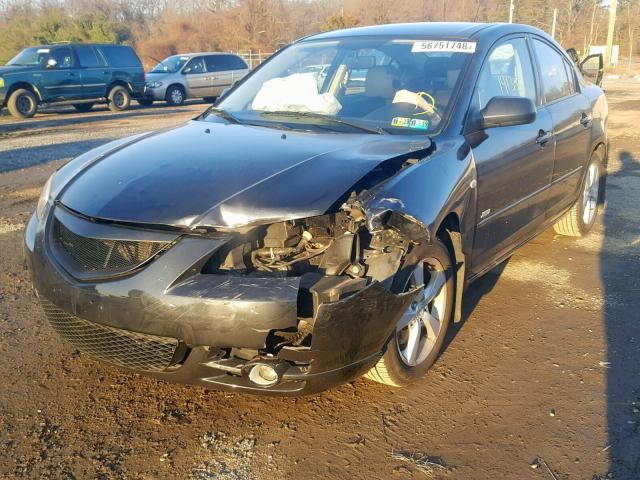 JM1BK124861453570 - 2006 MAZDA 3 S BLACK photo 2