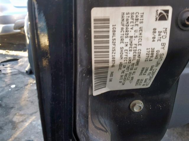1G8AL52FX5Z108746 - 2005 SATURN ION LEVEL BLACK photo 10