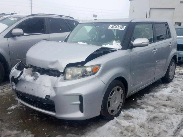 JTLZE4FE5CJ007872 - 2012 TOYOTA SCION XB SILVER photo 2